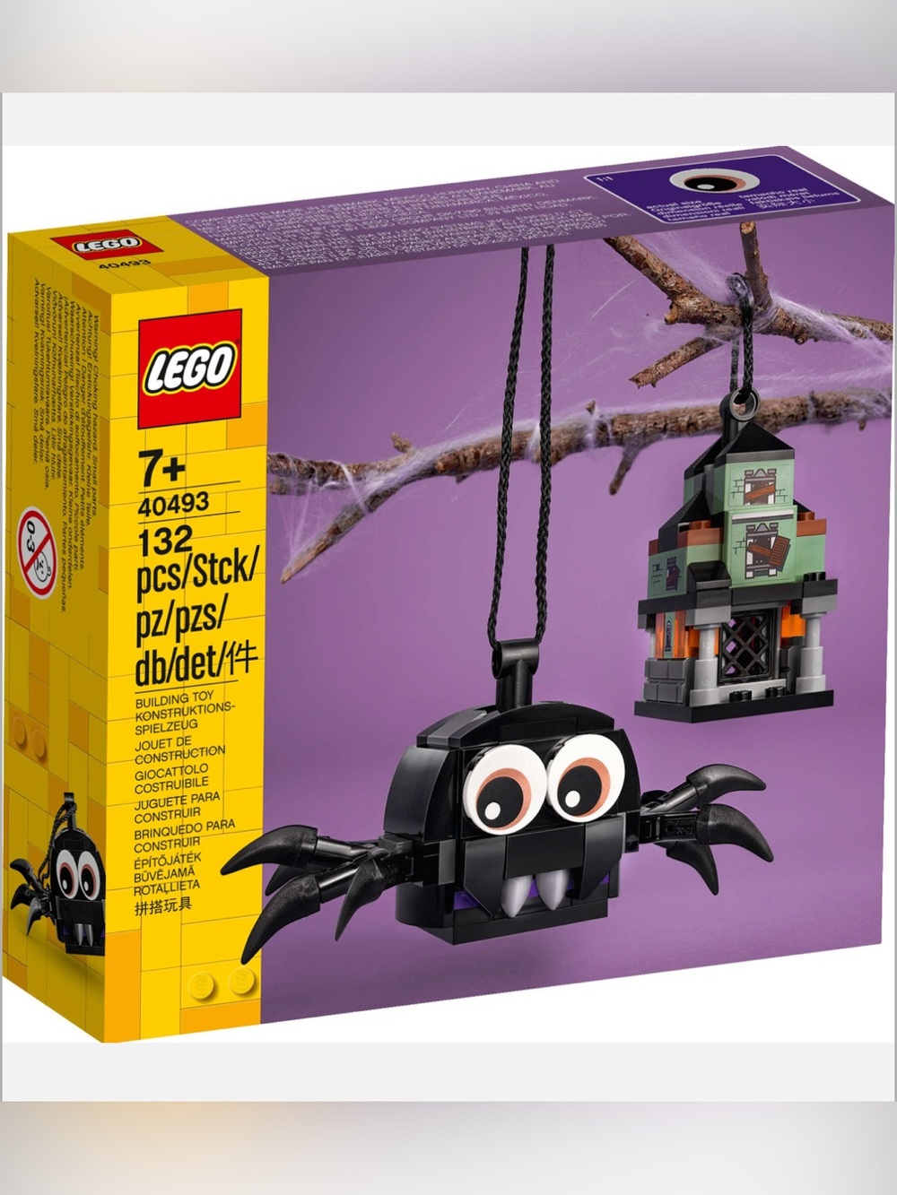 LEGO Halloween Spider and Haunted House  Buildable Ornaments